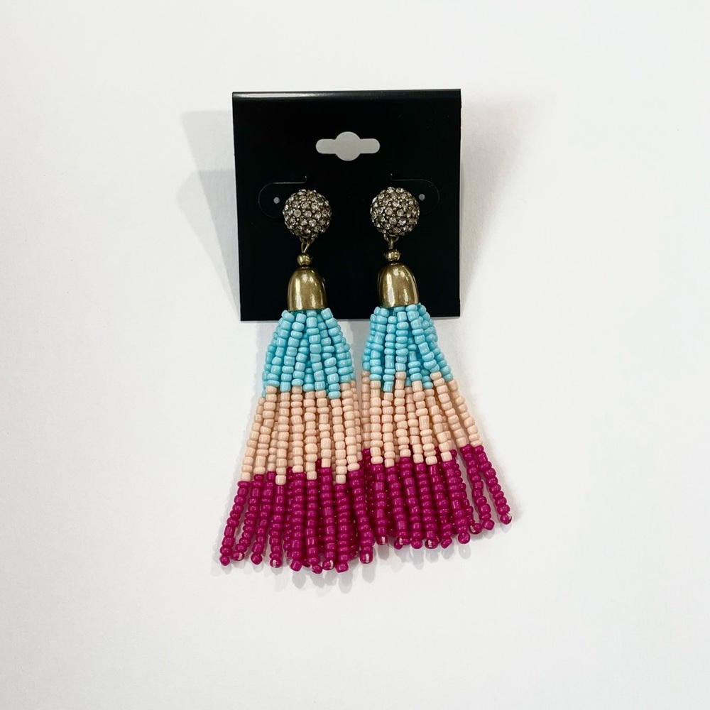 Multi Colorblock Dangly Earrings